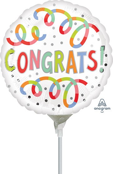 4" Congrats Swirls
