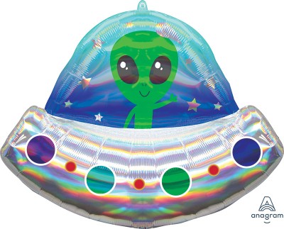 SuperShape Holographic Alien Space Ship Iridescent