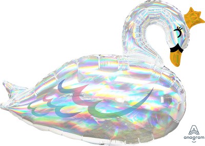 SuperShape Holographic Iridescent Swan