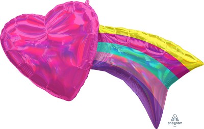 SuperShape Holographic Iridescent Rainbow with Heart