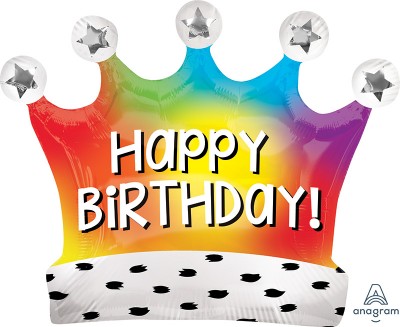 SuperShape Birthday Satin Rainbow Crown