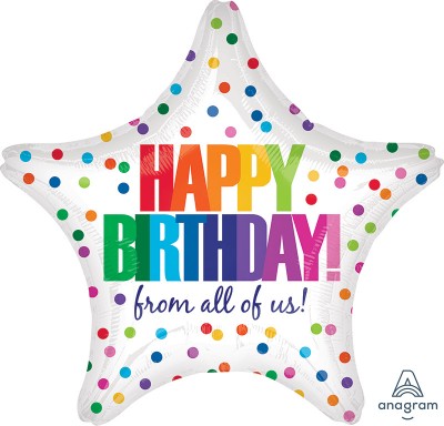 Standard Star Happy Birthday From All of Us Dots