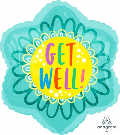 Standard Shape Get Well Doodle Flower 