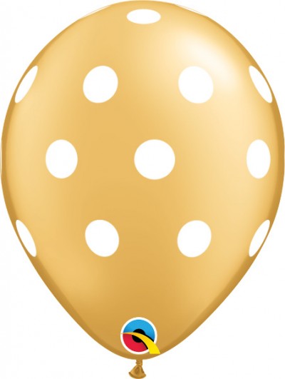 11" Big Polka Dots Gold (50 ct.)