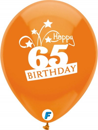 Funsational 12" 65th Birthday Shooting Stars Asst. (8 ct.) 