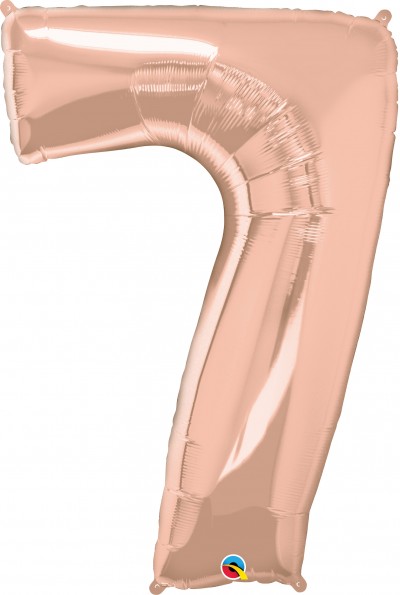 Qualatex Shape 34" Rose Gold Number 7 (pkgd) 