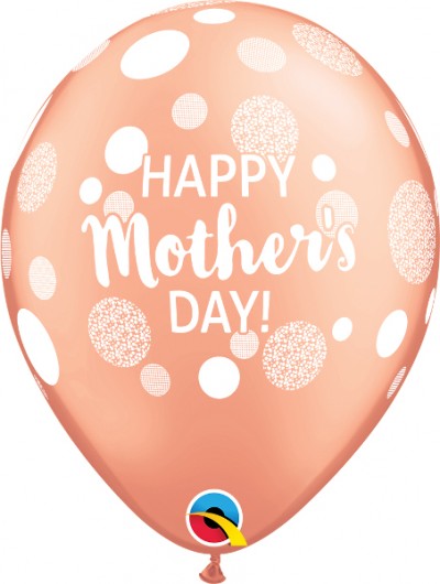 11" Mother's Day Dots Rose Gold (50 ct)