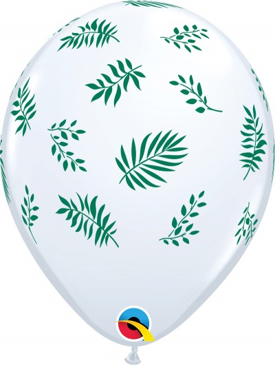11" Tropical Greenery White  (50 ct.)  