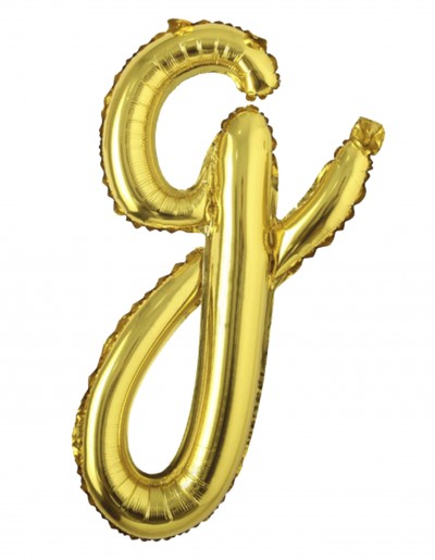 12" Gold Script Letter G  (AIR ONLY)