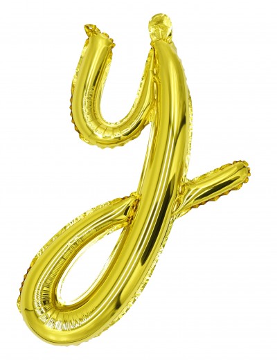 12" Gold Script Letter Y  (AIR ONLY)