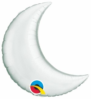 09" Silver Plain Foil Crescent Moon St