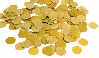 0.8oz Paper Confetti Dots Gold