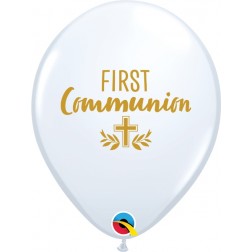 11" First Communion Cross White (50 ct.)