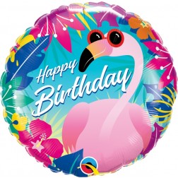18" Birthday Tropical Flamingo