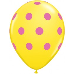 11" Big Polka Dots Colourful Assortment 50Ct