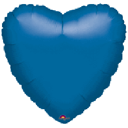 Standard  Heart Metallic Blue