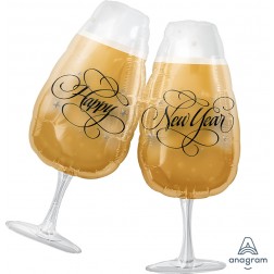 SuperShape New Years Toasting Glasses