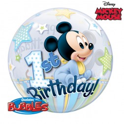 22" Mickey Mouse 1st Birthday Bubble