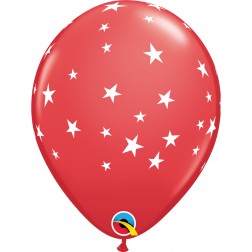 11" Contempo Stars Red (50 ct.)