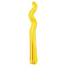 Airfilled 14" SC Kurly Zig Zag Yellow