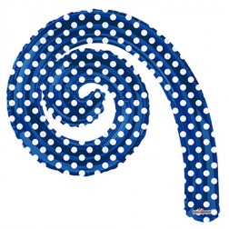 AirFilled 14" SC Kurly Spiral Royal Blue Dots