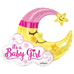36" SP: PR BABY GIRL MOON SHAPE GB