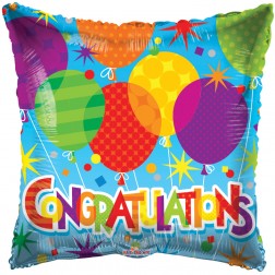 18" SP: BV CONGRATULATIONS PATTERNED BALLOONS