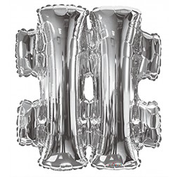  34" SP: Silver Shape Letter "#"