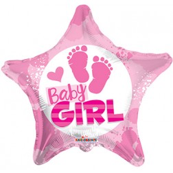  18" SP: BV Baby Girl Footprints