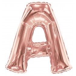  34" SP: Rose Gold Shape Letter A