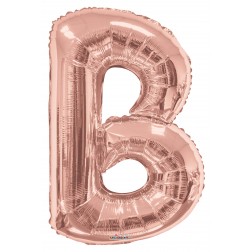  34" SP: Rose Gold Shape Letter B