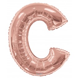  34" SP: Rose Gold Shape Letter C