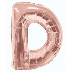  34" SP: Rose Gold Shape Letter D