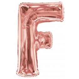  34" SP: Rose Gold Shape Letter F