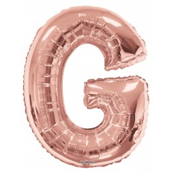  34" SP: Rose Gold Shape Letter G