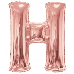  34" SP: Rose Gold Shape Letter H