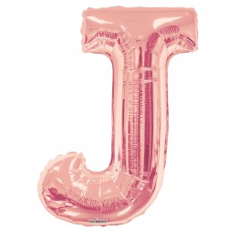  34" SP: Rose Gold Shape Letter J