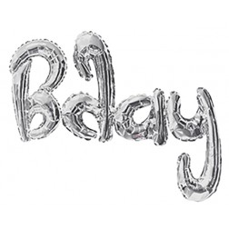 78" Assortment Silver Bday Script