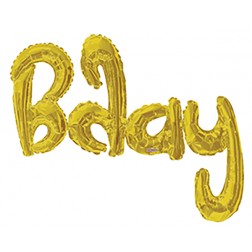 78" Assortment Gold Bday Script