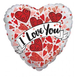  18" SP: PR  Holographic Love You Banner
