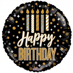18" SP: PR Birthday Candles And Dots Holo