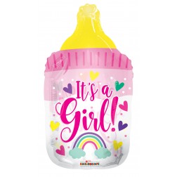 36" SP: PR ItS A Girl Bottle Clear View