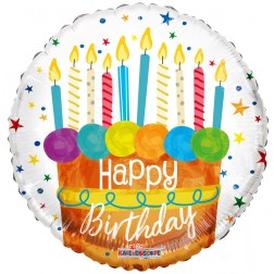 18" SP: PR Bday Cake And Candle