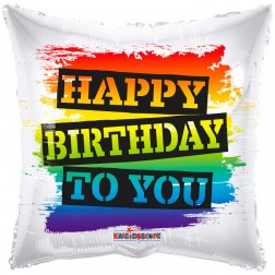 18" SP: PR Happy Bday To You Rainbow