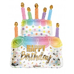 36" SP: PR Birthday Cake And Candles Shape