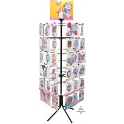 Display: 72-Peg Floor Spinner  Black