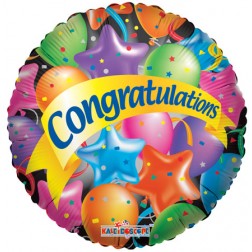 18" SP: Festive Balloons Congratulations