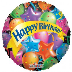 18" SP: Festive Balloons Happy Birthday