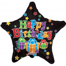 18" SP: SV Happy Birthday Big Dots Black