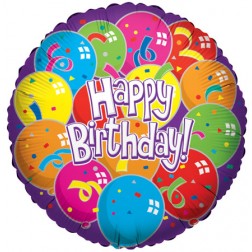 18" SP: SV HAPPY BIRTHDAY LOTS OF BALLOONS